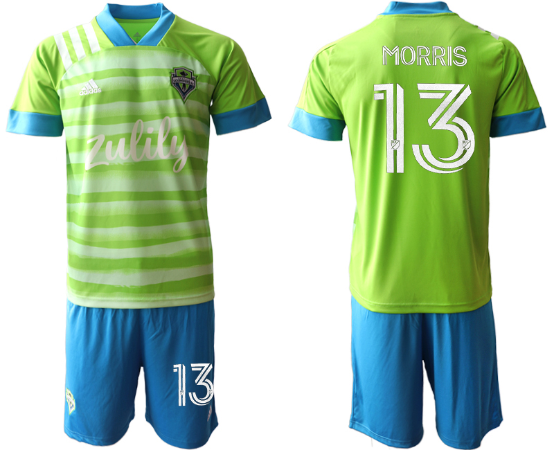 Men 2020-2021 club Seattle Sounders home #13 green Soccer Jerseys->customized soccer jersey->Custom Jersey